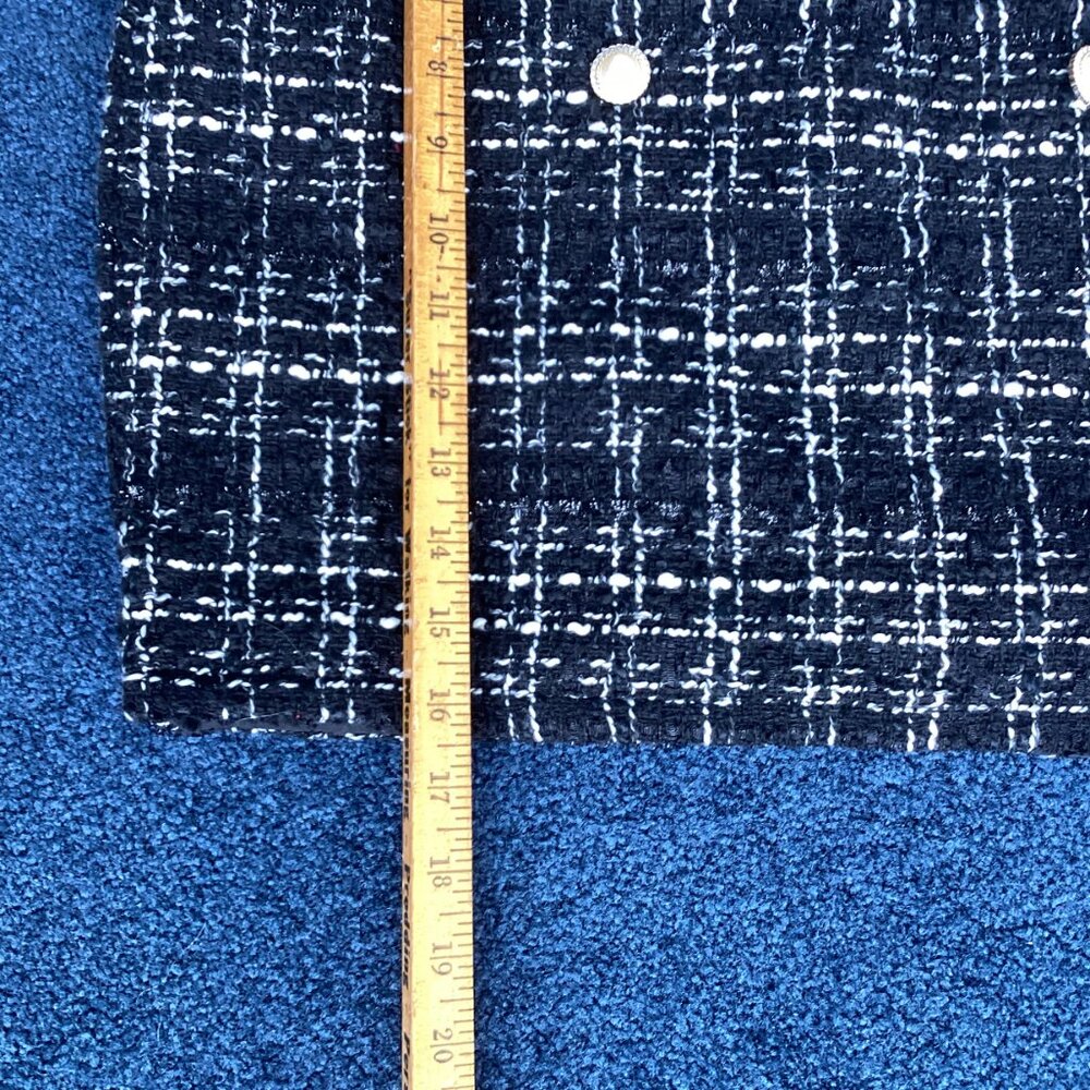 Black and White Tweed Skirt - Large - Picture 6 of 8